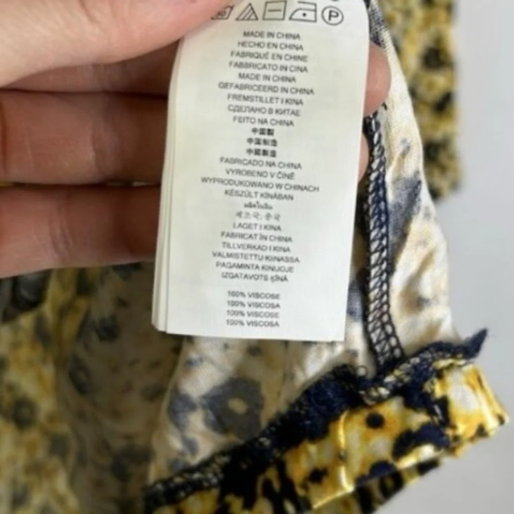 Michael Kors Black Yellow Geometric Print Long Sleeve Pullover Blouse L - Picture 7 of 7